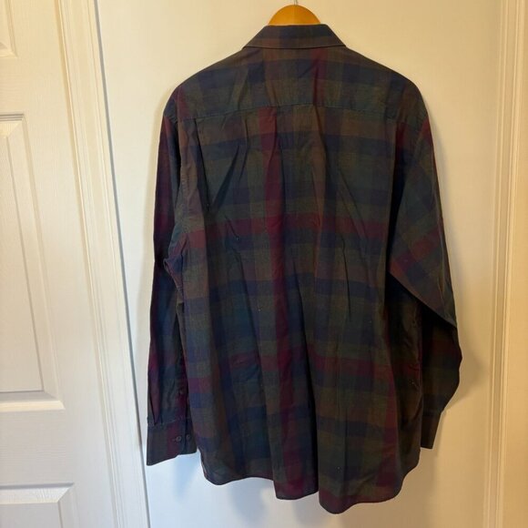 Leo Chevalier Design Men's dress shirt Size XXL 100% cotton, no iron, checkered - Picture 9 of 9